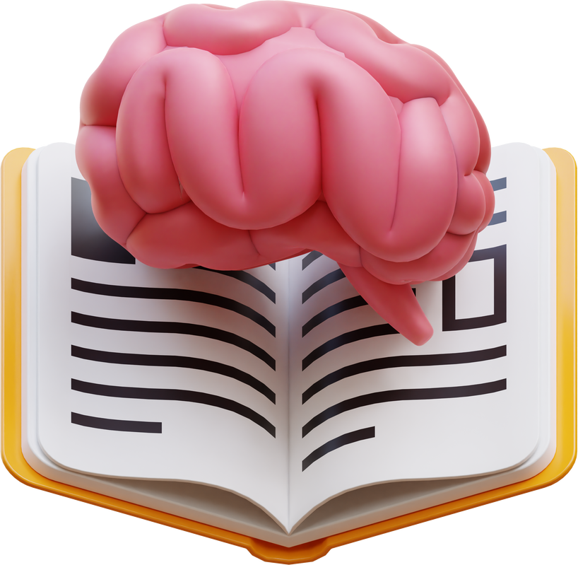 3D Education Object Knowledge Brain and Book